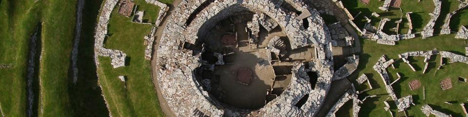 Aerial view of a broch